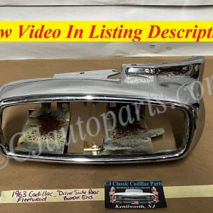 OEM 1963 Cadillac Fleetwood Deville Eldordo LEFT DRIVER SIDE REAR BUMPER END TAIL LIGHT HOUSING #3512757