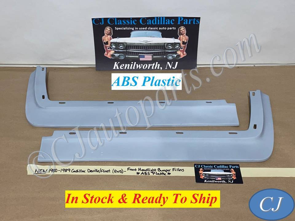 NEW 1980 1981 1982 1983 1984 1985 1986 1987 1988 1989 CADILLAC DEVILLE FLEETWOOD BROUGHAM RWD FRONT HEADLIGHT BUMPER FILLERS
