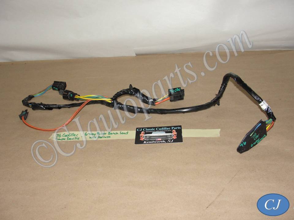 OEM 1976 Cadillac Deville Eldorado Fleetwood Calais 1977 1978 Eldorado 6 WAY POWER BENCH SEAT ADJUSTER WIRE HARNESS CONNECTORS #1703213