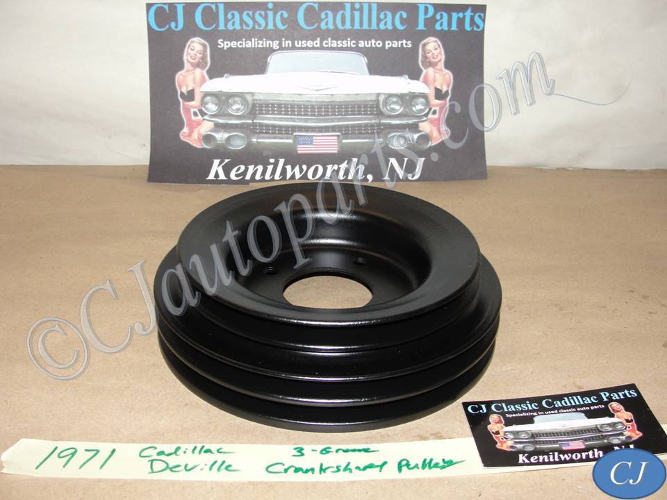RESTORED 1968 1969 1971 1972  Cadillac Eldorado Fleetwood Deville Calais 472/500 CRANK CRANKSHAFT PULLEY TRIPLE (3) GROOVE