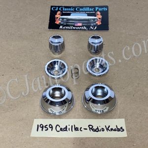 OEM 1959 1960 Cadillac Deville Eldorado Fleetwood DASH RADIO KNOBS BEZELS ESCUTCHEONS & HARDWARE #1471183
