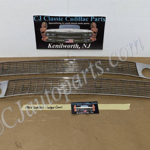 OEM 1963 1964 Cadillac Deville Eldorado Fleetwood LEFT & RIGHT WINDSHIELD WIPER COWL GRILL BEZEL TRIM #1479146/#1479147
