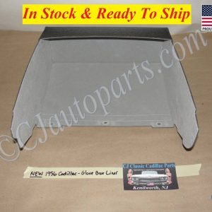 NEW 1956 CADILLAC DEVILLE ELDORADO FLEETWOOD GLOVE BOX GLOVEBOX COMPARTMENT TRAY LINER INSERT- GRAY FELT