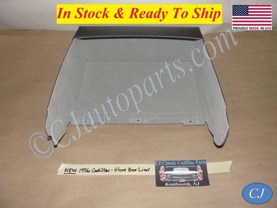 NEW 1956 CADILLAC DEVILLE ELDORADO FLEETWOOD GLOVE BOX GLOVEBOX COMPARTMENT TRAY LINER INSERT- GRAY FELT