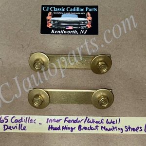 OEM 1963 1964 1965 1966 1967 1968 Cadillac Deville Fleetwood Calais 1963 1964 1965 1966 Eldorado INNER FENDER WHEEL WELL HOOD HINGE BRACKET MOUNTING STRAP RETAINERS #3511807