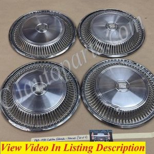 OEM 1969 1970 Cadillac Eldorado 15" HUBCAPS HUB CAPS FACTORY ORIGINAL WHEEL COVERS ~ SET OF 4