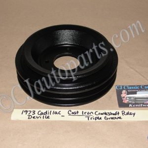 RESTORED 1973 Cadillac Deville Eldorado Fleetwood Calais Commercial Chassis 472 500 Engine CAST IRON CRANKSHAFT CRANK PULLEY TRIPLE 3 GROOVE #3515761/#1601100