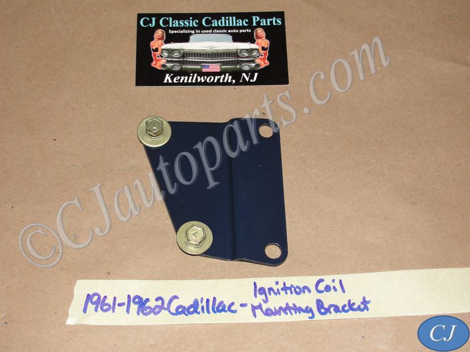 1961 1962 Cadillac Deville Eldorado Fleetwood 390 ENGINE IGNITION COIL MOUNTING BRACKET PLATE W/ BOLTS HARDWARE #1476119