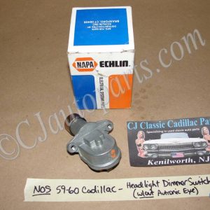 NOS 1959-1960 CADILLAC DEVILLE ELDORADO FLEETWOOD HEADLIGHT DIMMER SWITCH (WITHOUT AUTRONIC EYE)