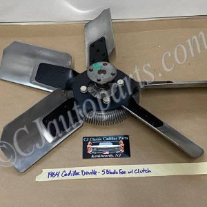 OEM 1963 1964 Cadillac Deville Eldorado Fleetwood 429 Engine 5 BLADE ALUMINUM FAN WITH CLUTCH