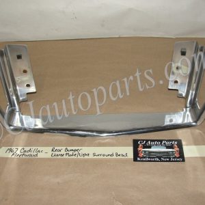 OEM 1967 Cadillac Deville Calais Fleetwood REAR BUMPER LICENSE PLATE SURROUND LIGHT BEZEL TRIM #1487184