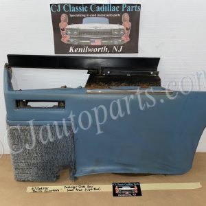 OEM 1967 Cadillac Deville Convertible RIGHT PASSENGER SIDE REAR QUARTER LOWER DOOR PANEL TRIM - LIGHT BLUE