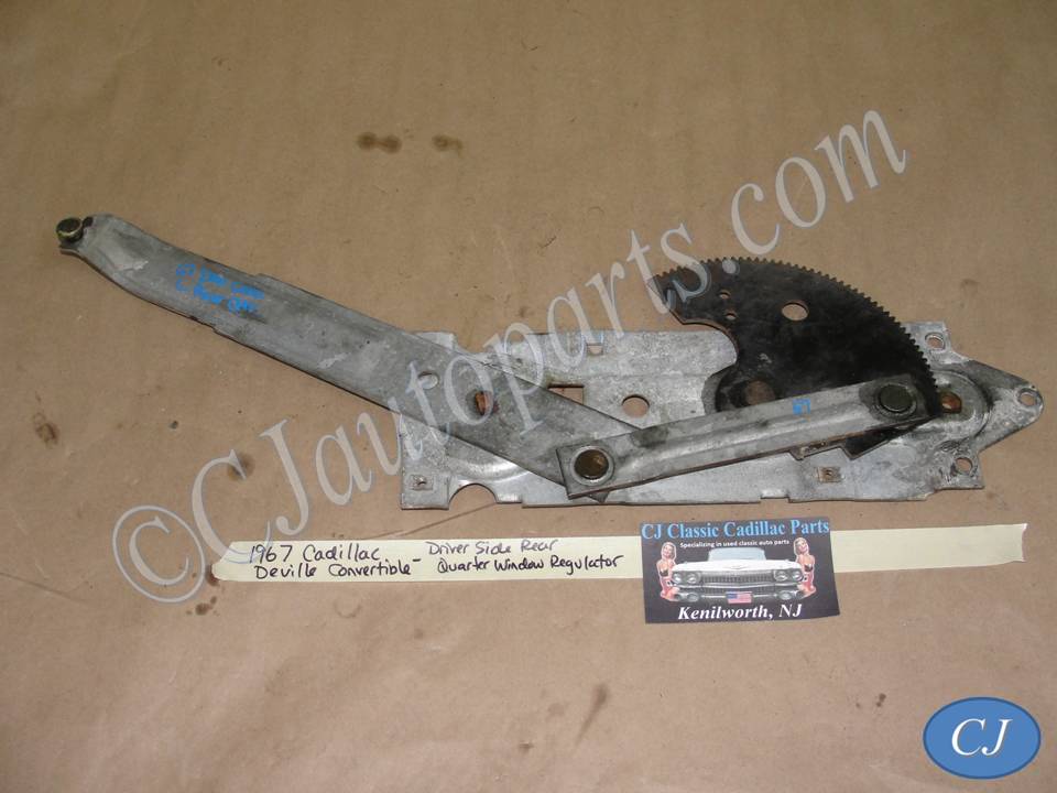 OEM 1967 Cadillac Deville Convertible LEFT DRIVER SIDE REAR QUARTER WINDOW REGULATOR