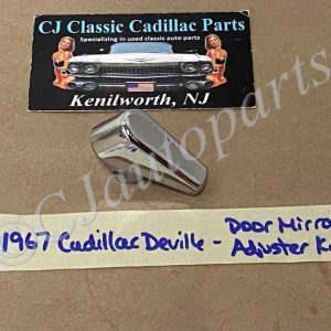 FACTORY ORIGINAL 1967 CADILLAC DEVILLE FLEETWOOD ELDORADO CALAIS CHROME DOOR MIRROR ADJUSTER KNOB