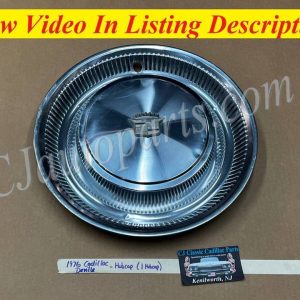 OEM 1974 1975 1976 Cadillac Deville Fleetwood 15" TURBINE HUBCAP WHEEL COVER W/CREST EMBLEM #001 (ONE)