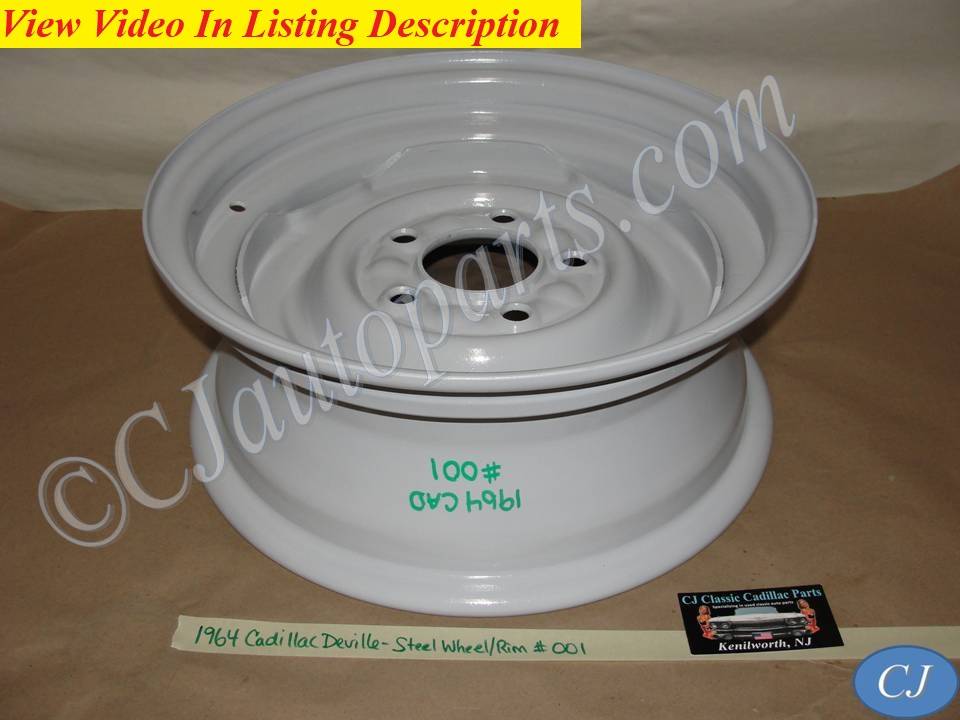 OEM 1961 1962 1963 1964 Cadillac Eldorado Deville Fleetwood 15x6 KELSEY HAYES STEEL WHEEL RIM #001