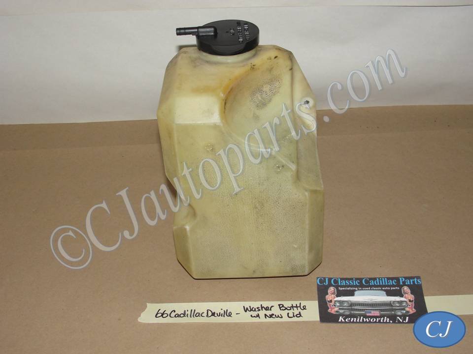 OEM 1965 1966 1967 Cadillac Deville Fleetwood Calais 1966 1967 1968 1969 Eldorado WINDSHIELD WASHER FLUID BOTTLE RESERVOIR WITH NEW LID