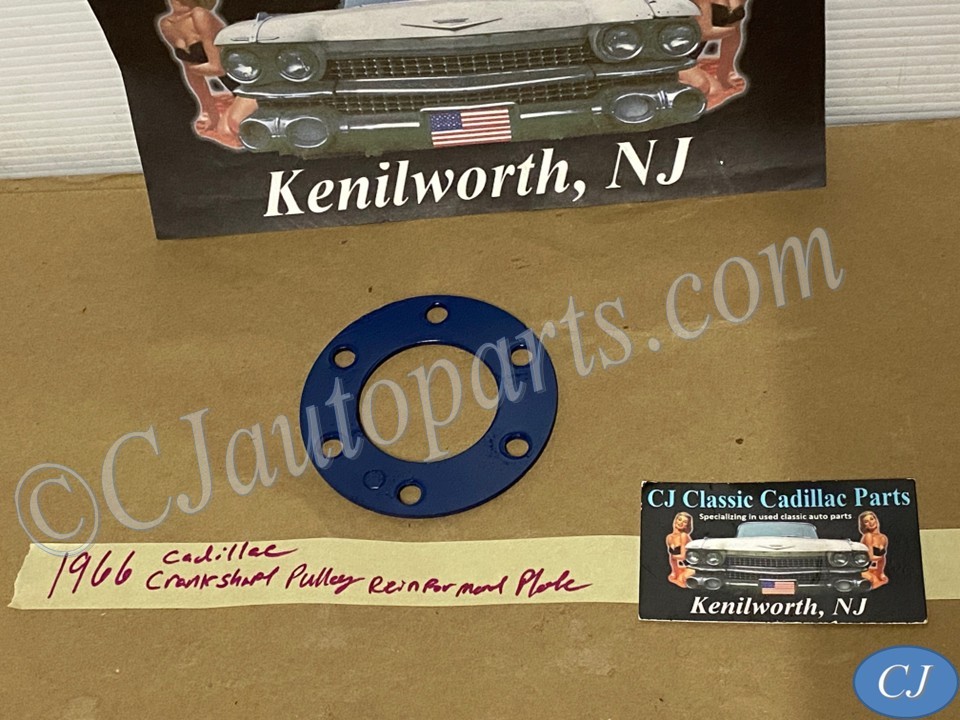 OEM 1963 1964 1965 1966 1967 CADILLAC DEVILLE ELDORADO FLEETWOOD CALAIS 429/390 ENGINE CRANK CRANKSHAFT PULLEY MOUNTING REINFORCEMENT PLATE