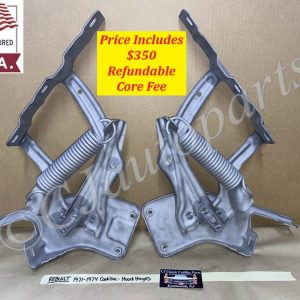 1971 1972 1973 1974 Cadillac Deville Eldorado Calais Fleetwood REBUILT HOOD HINGES WITH NEW RIVETS - LEFT & RIGHT