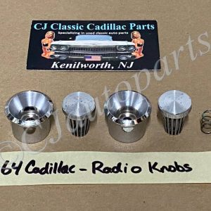 OEM 1963 1964 Cadillac Deville Eldorado Fleetwood DASH RADIO KNOBS ESCUTCHEONS TRIM #1481347