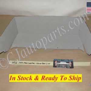 NEW 1959-1960 CADILLAC DEVILLE ELDORADO FLEETWOOD GLOVE BOX GLOVEBOX COMPARTMENT TRAY LINER INSERT- GRAY FELT