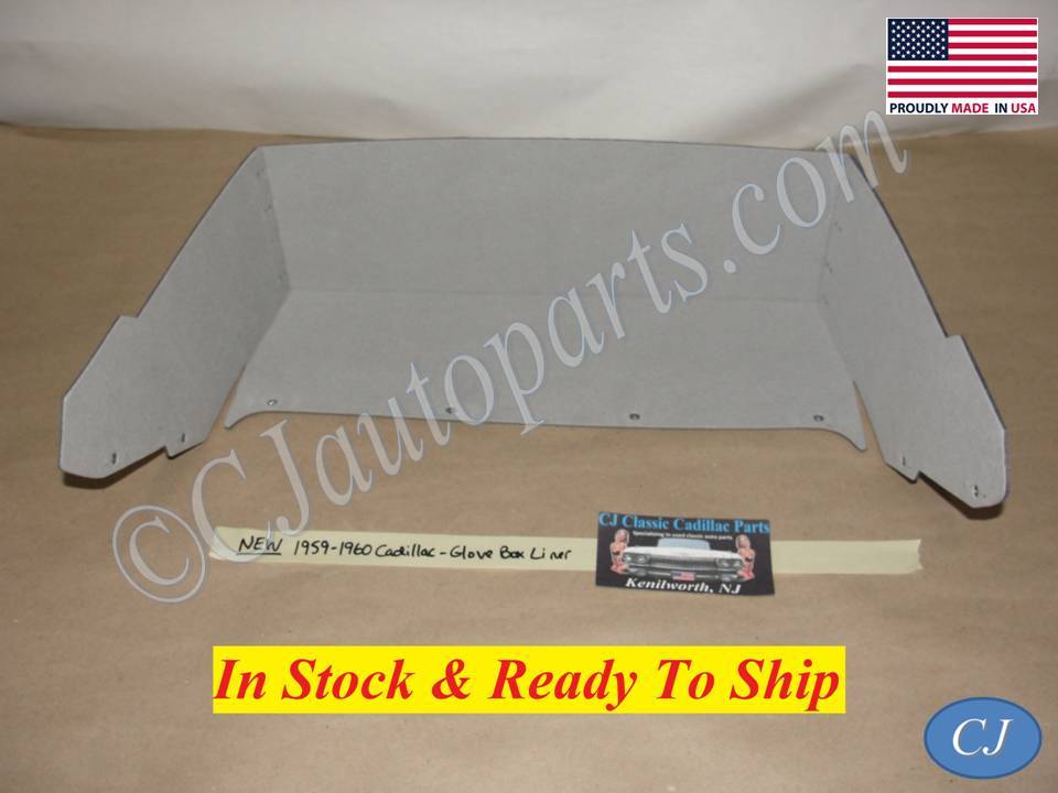 NEW 1959-1960 CADILLAC DEVILLE ELDORADO FLEETWOOD GLOVE BOX GLOVEBOX COMPARTMENT TRAY LINER INSERT- GRAY FELT