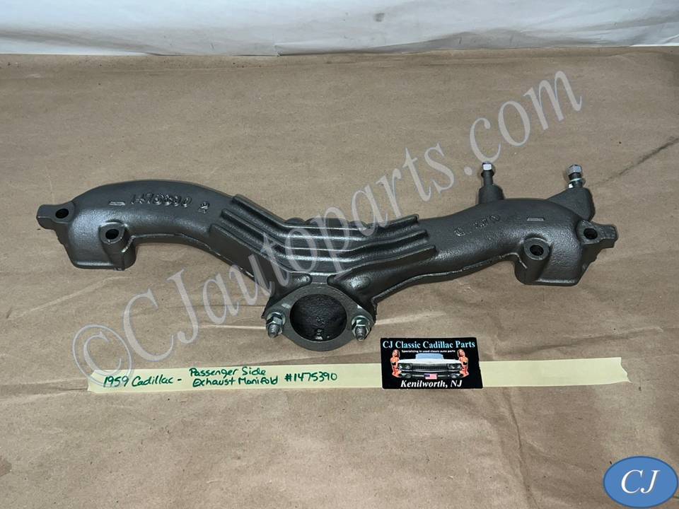 OEM 1959 1960 CADILLAC DEVILLE ELDORADO FLEETWOOD 390 ENGINE RIGHT PASSENGER SIDE EXHAUST MANIFOLD #1475390, #1472047