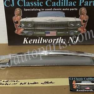OEM 1960 Cadillac Deville INTERIOR DOOR PULL HANDLE WITH BACK PLATE ESCUTCHEON TRIM #4780949/#4780948