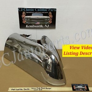 OEM 1969 1970 Cadillac Deville Calais Fleetwood LEFT DRIVER SIDE LOWER FRONT BUMPER END #3514862