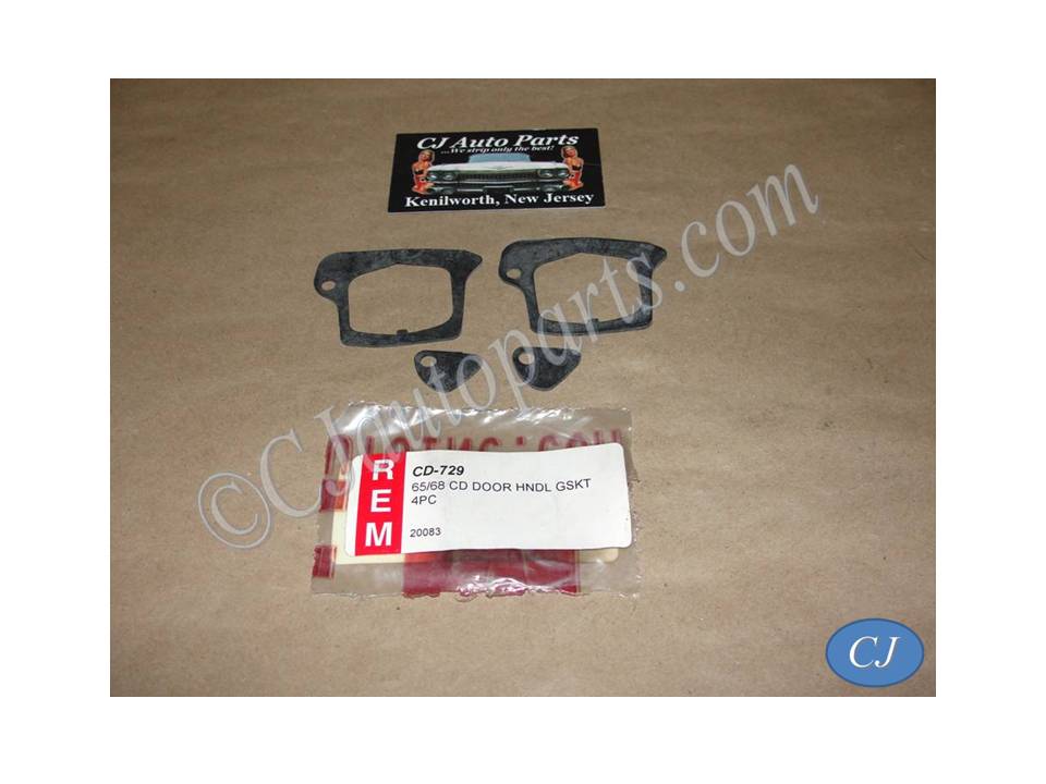 NEW 1963 1964 1965 1966 CADILLAC CALAIS DEVILLE FLEETWOOD 1963 1964 1965 1966 1967 1968 1969 1970 ELDORADO EXTERIOR DOOR HANDLE GASKETS SEALS - 4 PCS