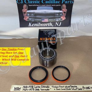 NEW 1968 1969 1970 1971 1972 1973 1974 1975 1976 1977 1978 CADILLAC ELDORADO TIMKEN FRONT WHEEL BEARING/RACE SET WITH INNER & OUTER SEALS (FOR ONE WHEEL)