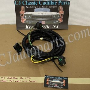 OEM 1974 1975 1976 Cadillac Deville Fleetwood Calais TRUNK TAIL LIGHT WIRE HARNESS CONNECTORS PLUGS #8915102