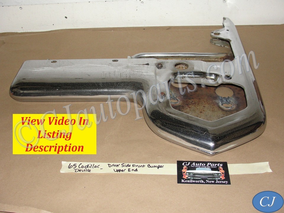 OEM 1965 Cadillac Deville Eldorado Fleetwood Calais LEFT DRIVER SIDE FRONT BUMPER UPPER END #35113312