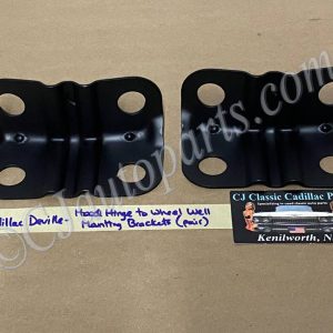 OEM 1971 1972 1973 1974 Cadillac Deville Fleetwood Calais HOOD HINGE TO WHEEL WELL MOUNTING BRACKETS - PAIR #1496999