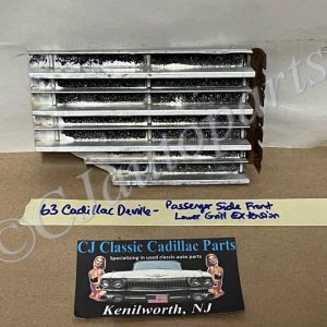 OEM 1963 Cadillac Deville Eldorado Fleetwood RIGHT PASSENGER SIDE FRONT BUMPER LOWER OUTER GRILL EXTENSION #1479735