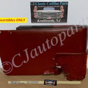 OEM 1965 1966 Cadillac Eldorado Deville Convertible LEFT DRIVER SIDE REAR LOWER DOOR PANEL ARM REST - RED