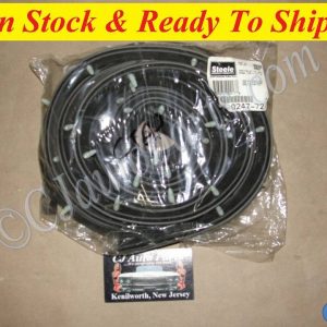 60-0247-72 STEELE RUBBER 1955 1956 CADILLAC SERIES 62 & 75 FRONT 1955 1956 1957 CHEVY PONTIAC REAR 4 DOOR WEATHERSTRIP SEALS WITH WHITE PINS