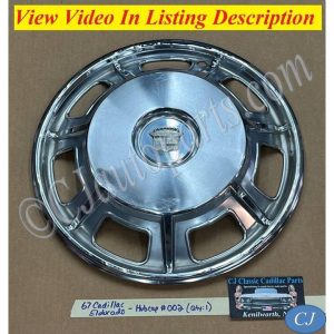 OEM 1967 1968 Cadillac Eldorado HUBCAP HUB CAP WHEEL COVER #002