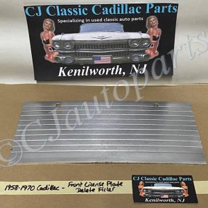 OEM 1958 1959 1960 1961 1962 1963 1964 1965 1966 1967 1968 1969 1970 Cadillac Deville Eldorado Fleetwood Calais FRONT LICENSE PLATE DELETE FILLER PANEL #1480301