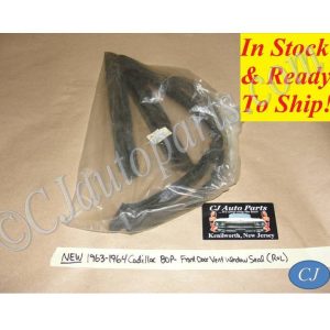NEW 1963-1964 CADILLAC DEVILLE ELDORADO FRONT DOOR VENT WINDOW WEATHERSTRIP SEAL (R&L)