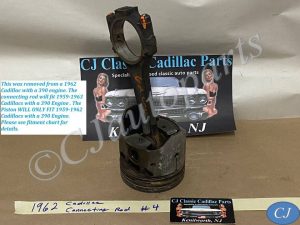 OEM 1959 1960 1961 1962 1963 Cadillac Deville Eldorado Fleetwood 390 Engine CONNECTING ROD WITH PISTON #4 #1470497/#3511503