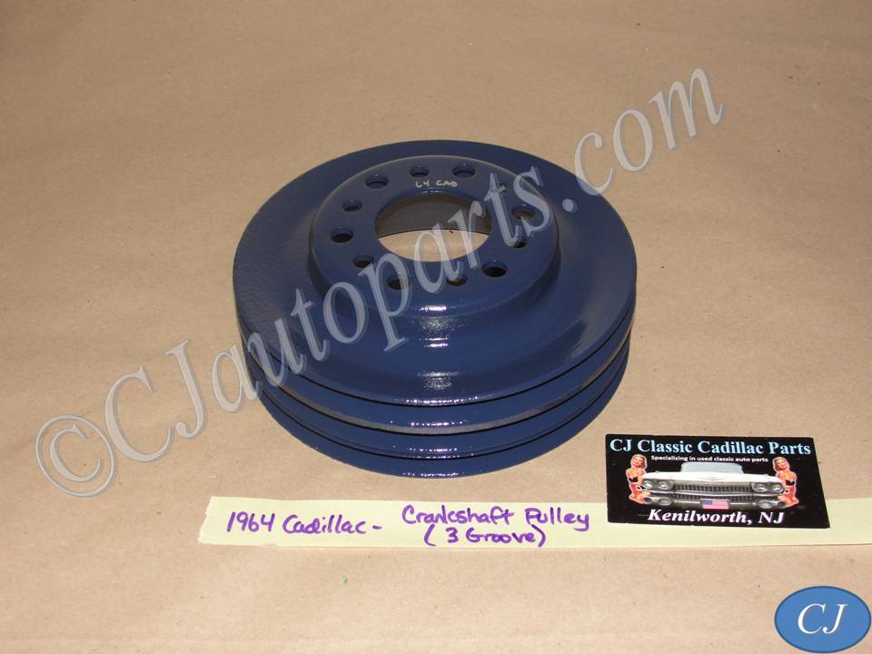 RESTORED 1963 1964 CADILLAC DEVILLE ELDORADO FLEETWOOD 429 ENGINE CRANK CRANKSHAFT HUB PULLEY 3 TRIPLE GROOVE #1477714
