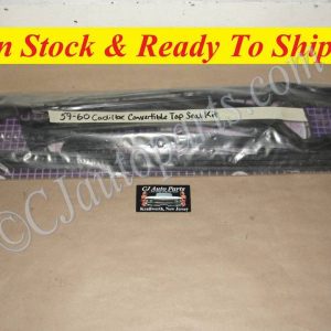 RR1809 METRO MOULDED SOFTSEAL 1959-1960 CADILLAC ELDORADO & SERIES 62 CONVERTIBLE TOP ROOF RAIL WEATHERSTRIP SEAL KIT - SET OF 7