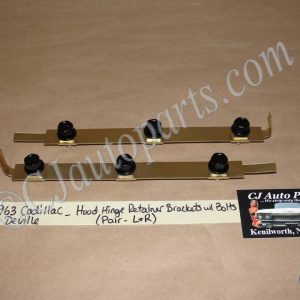 OEM 1961 1962 1963 1964 1965 1966 1967 Cadillac Deville Fleetwood Calais 1961 1962 1963 1964 1965 1966 1967 1968 1969 1970 Cadillac Eldorado HOOD HINGE RETAINER MOUNTING BRACKET WITH BOLTS - PAIR