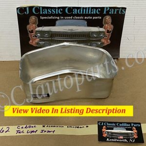 OEM 1962 Cadillac Deville Eldorado Fleetwood BRAKE LIGHT TAIL LIGHT ALUMINUM ESCUTCHEON INSERT BEZEL #1477414