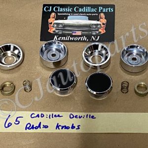 OEM 1965 1966 Cadillac Deville Eldorado Calais Fleetwood DASH RADIO KNOBS **VG CONDITION** #1485455/#1485456