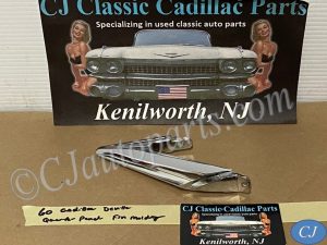 OEM 1960 Cadillac Deville Eldorado Fleetwood UPPER REAR QUARTER PANEL CROWN FIN MOLDING TRIM #4782046/#3632020