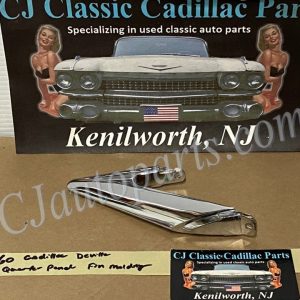 OEM 1960 Cadillac Deville Eldorado Fleetwood UPPER REAR QUARTER PANEL CROWN FIN MOLDING TRIM #4782046/#3632020