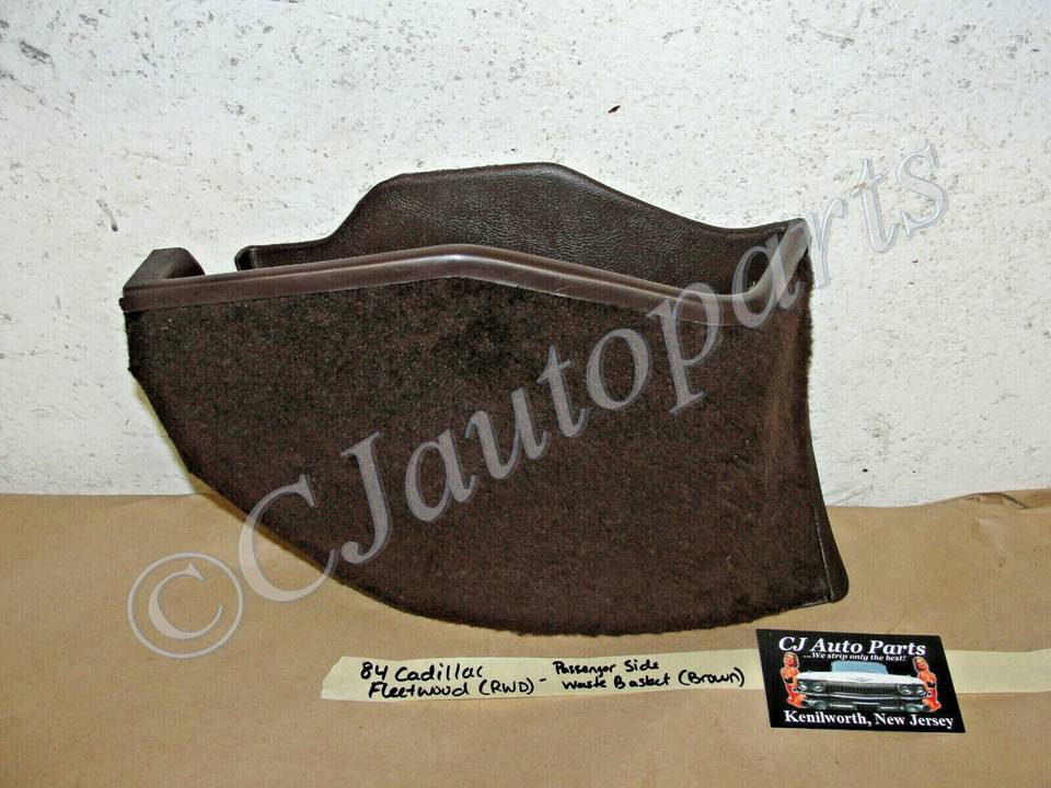 OEM 1977 1978 1979 1980 1981 982 1983 1984 1985 1986 1987 1988 1989 1990 1991 1992 Cadillac Fleetwood Deville RWD RIGHT PASSENGER SIDE KICK PANEL WASTE BASKET TRASH CAN