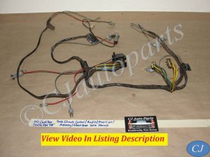 OEM 1960 Cadillac Deville Eldorado Fleetwood DASH CLIMATE CONTROL RADIO MAP LIGHT ASHTRAY GLOVE BOX WIRE HARNESS **COMPLETE AND UNCUT**